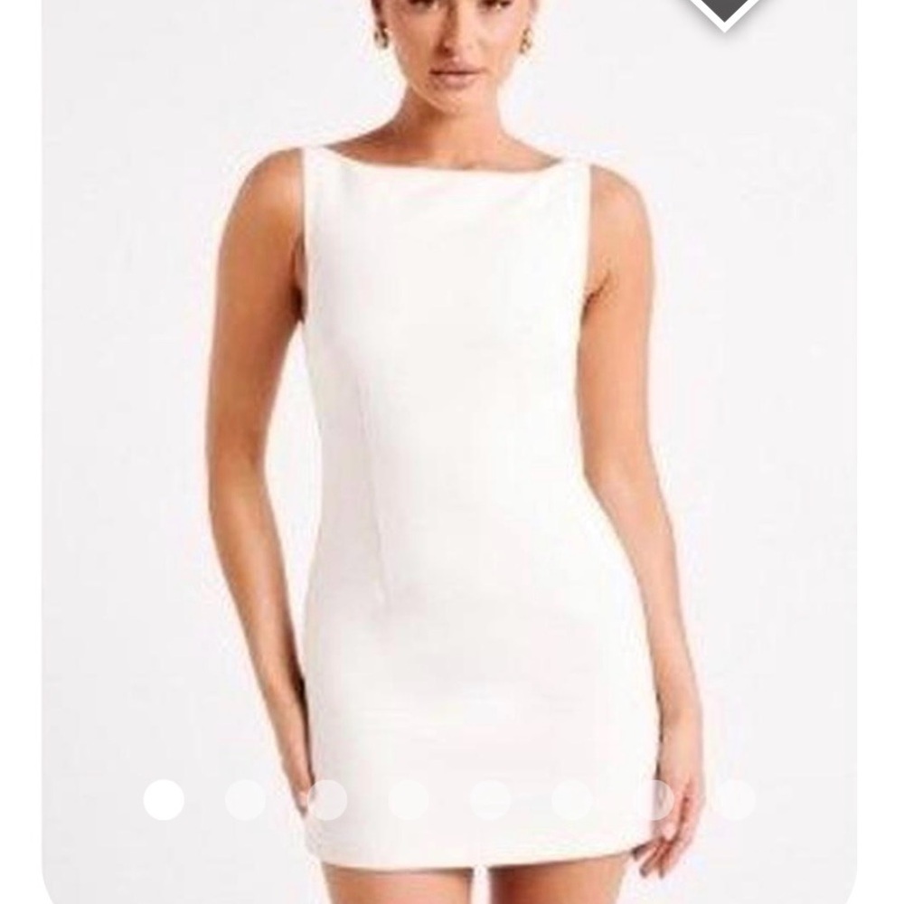 Meshki Angela White Sleeveless Mini Bodycon Dress